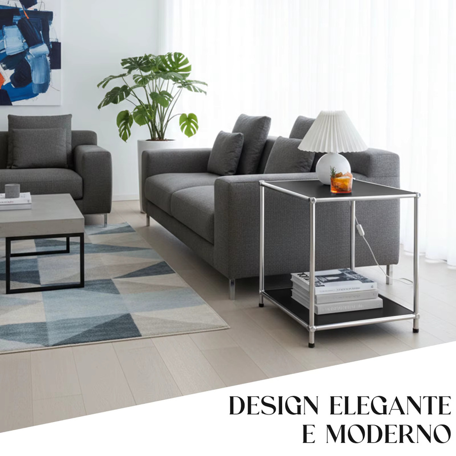 Floordirekt Metallregal Concept Epure MK 012 Standregal mit 2 Ablagen für Bad, Küche und Büro in Schwarz oder Weiß - Bild 5