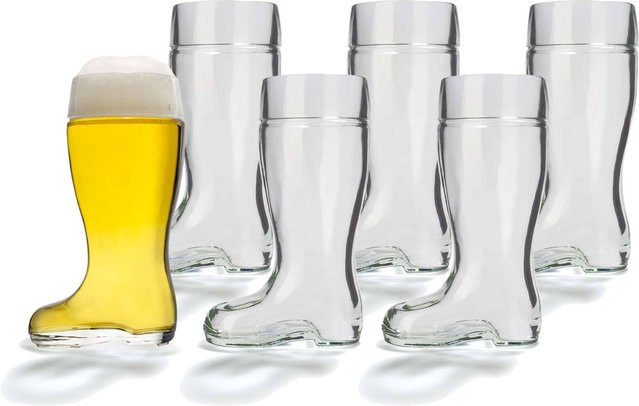 Stölzle Lausitz Biergläser Stiefel transparent 6er Set 500 ml pro Glas - Bild 1