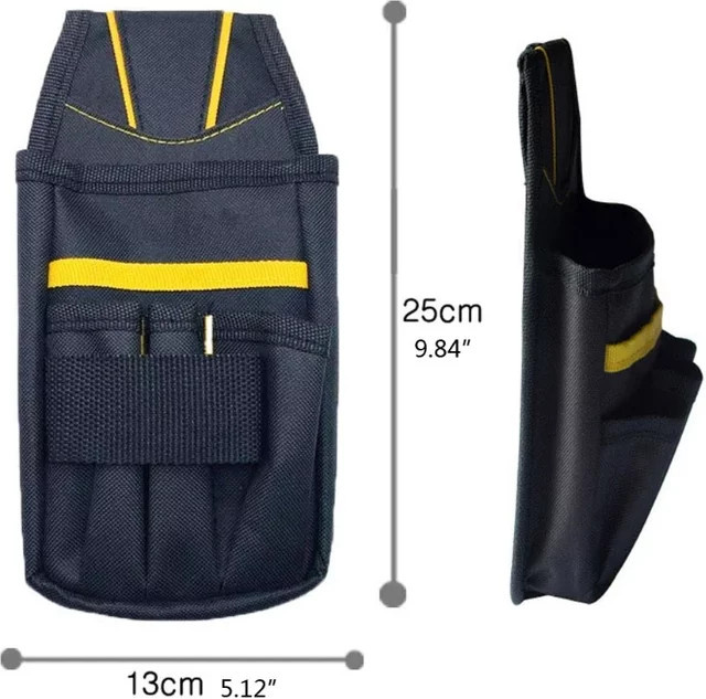 Professionelle Elektriker Werkzeugtasche aus Oxford-Gewebe in Schwarz mit Multi-Taschen, B/H/T: 25,0 x 13,0 x 0 cm - Bild 1