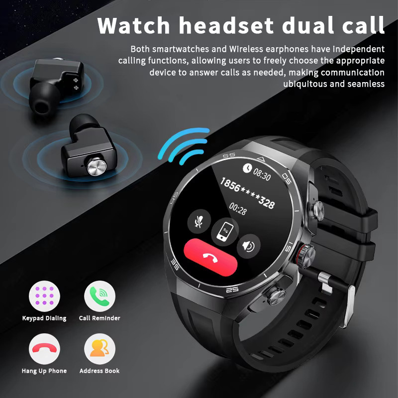 LIGE Smartwatch, Herren, Schwarz, Silikon, Bluetooth, NFC - Bild 2