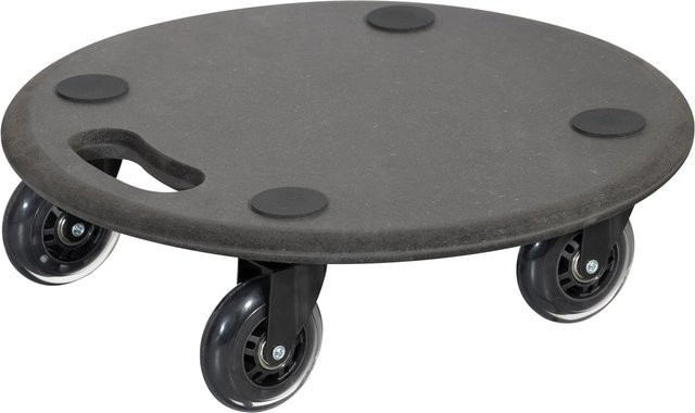 Wagner Transportroller MM1610 aus MDF in Schwarz und Holzoptik, Durchmesser: 38 cm, Höhe: 11 cm, Tragkraft 250 kg - Bild 1