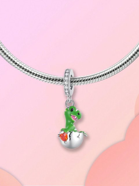 YIRAN Jewelry Charm Dinosaurier, Silber, Messing, Perle, Damen - Bild 1