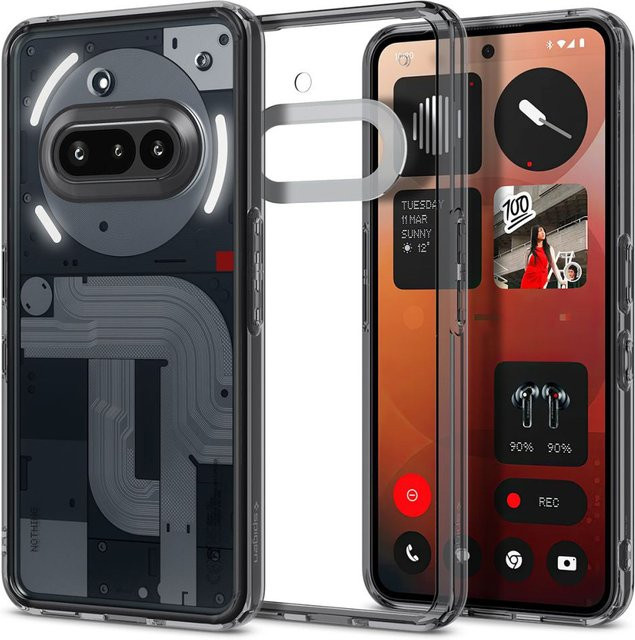 Spigen Ultra Hybrid Schutzhülle für Nothing Phone (3a) in Schwarz und Transparent - Bild 1