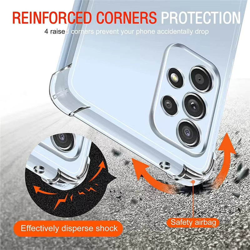 Stoßfeste transparente Handyhülle für Samsung Galaxy S24 S25 Ultra S23 S22 S21 sowie A54 A53 A52 A36 A16 A72 - Bild 2