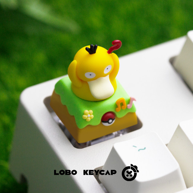 Takara Tomy Pokemon Kawaii Harz Tastenkappe mit Cartoon Haustier Elf Ornament in Grün für mechanische Tastaturen als Anime Zubehör - Bild 1