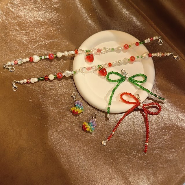 SMATLELF Schuh Charms, Perle, Erdbeere, Rot Grün, Weihnachten - Bild 1