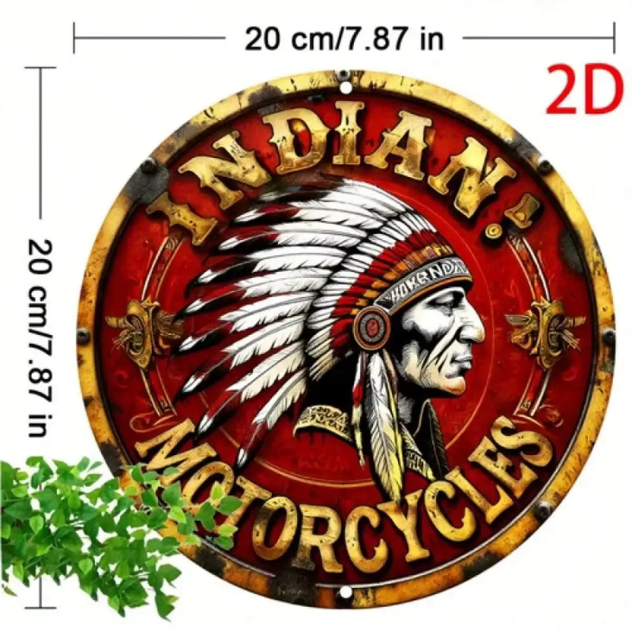CIFBUY Retro Metall Blechschild Rund mit Illustration in Mehrfarbig für Küche, Bar oder Garage - Bild 4