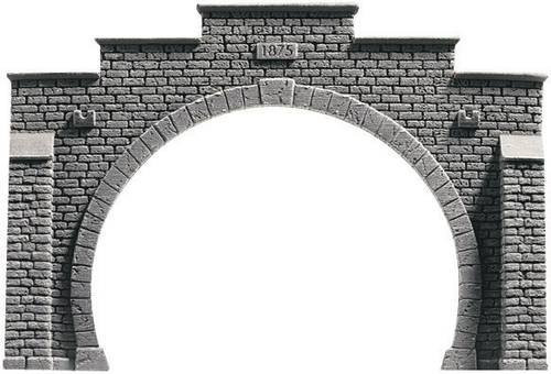 NOCH PROFI plus H0 Tunnel-Portal 2gleisig, Hartschaum-Fertigmodell, Bemalt - Bild 1