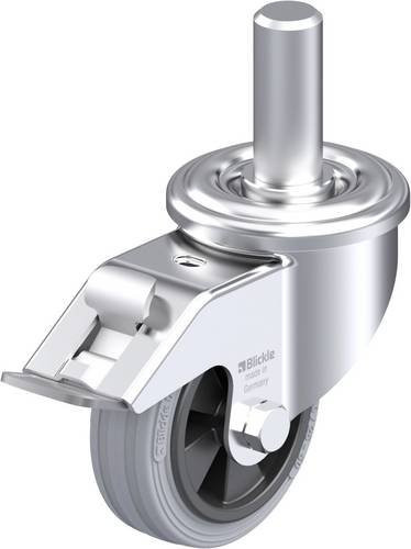 Blickle Stahlblech-Lenkrolle LEZ-VPP 80G-FI-SG in Silber, Rad-Durchmesser: 80 mm, Tragfähigkeit: 50 kg - Bild 1