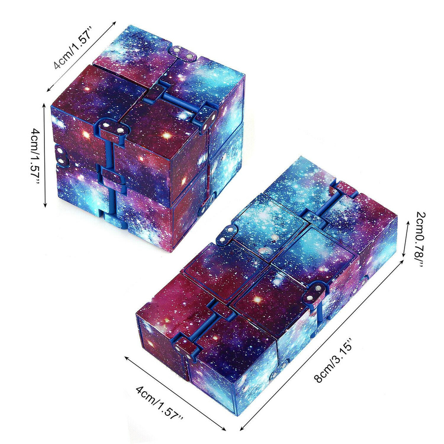 Super Six Infinity Cube Fidget Cube Galaxie Weltraum Magisches Puzzle Spielzeug - Bild 2