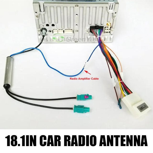 Audi Radio Adapter für 18,1 Zoll mit Dual Fakra-DIN Antennenkabel für AM/FM Audio Zubehör - Bild 1