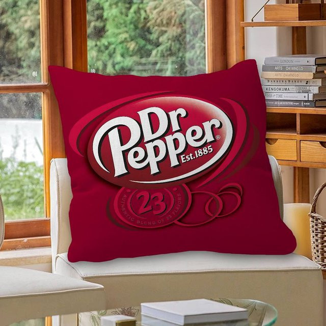 Dr Pepper Logo Kissenbezug mit Grafikprint in Rot, B/H: 40 x 40 cm - Bild 1