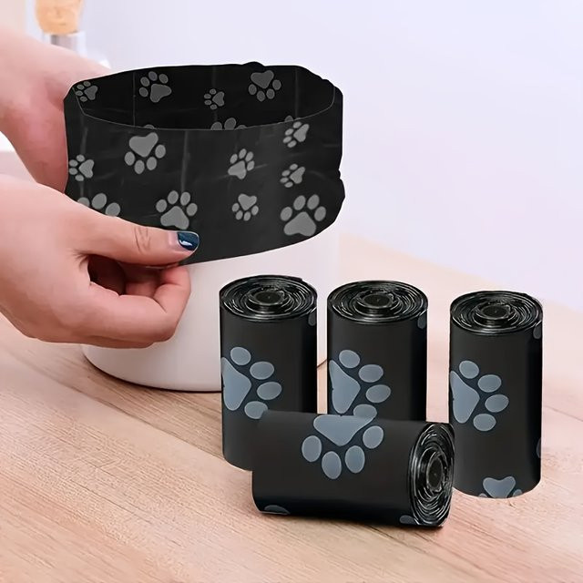 Untior Abbaubare Haustier-Abfallbeutel für Hund und Katze in Schwarz und Weiß - Bild 1