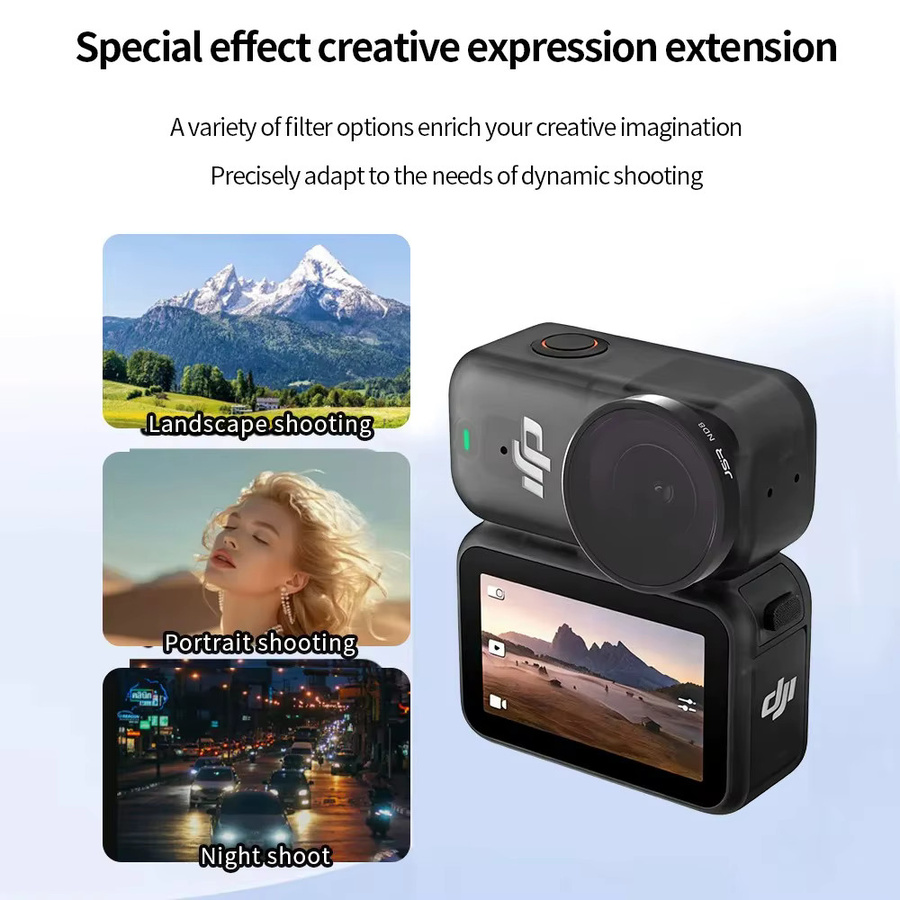 DJI OSMO Nano Objektiv Filter Set Schwarz mit MCUV CPL und ND4/8/16/32 NDPL Filtern für Nachtaufnahmen und Sportkameras - Bild 4