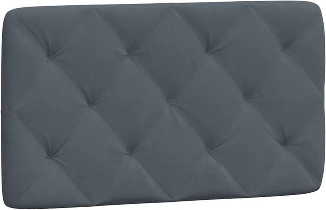 vidaXL Kopfteil-Kissen Dunkelgrau aus Samt mit Rauten-Heftung, Breite: 80 cm, Höhe: 200 cm - Bild 1
