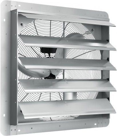 VEVOR Shutter Exhaust Fan Aluminium Wandlüfter mit AC-Motor für Gewächshäuser, Garagen und Werkstätten, 610 mm, 1400 RPM, 2892 CFM - Bild 1