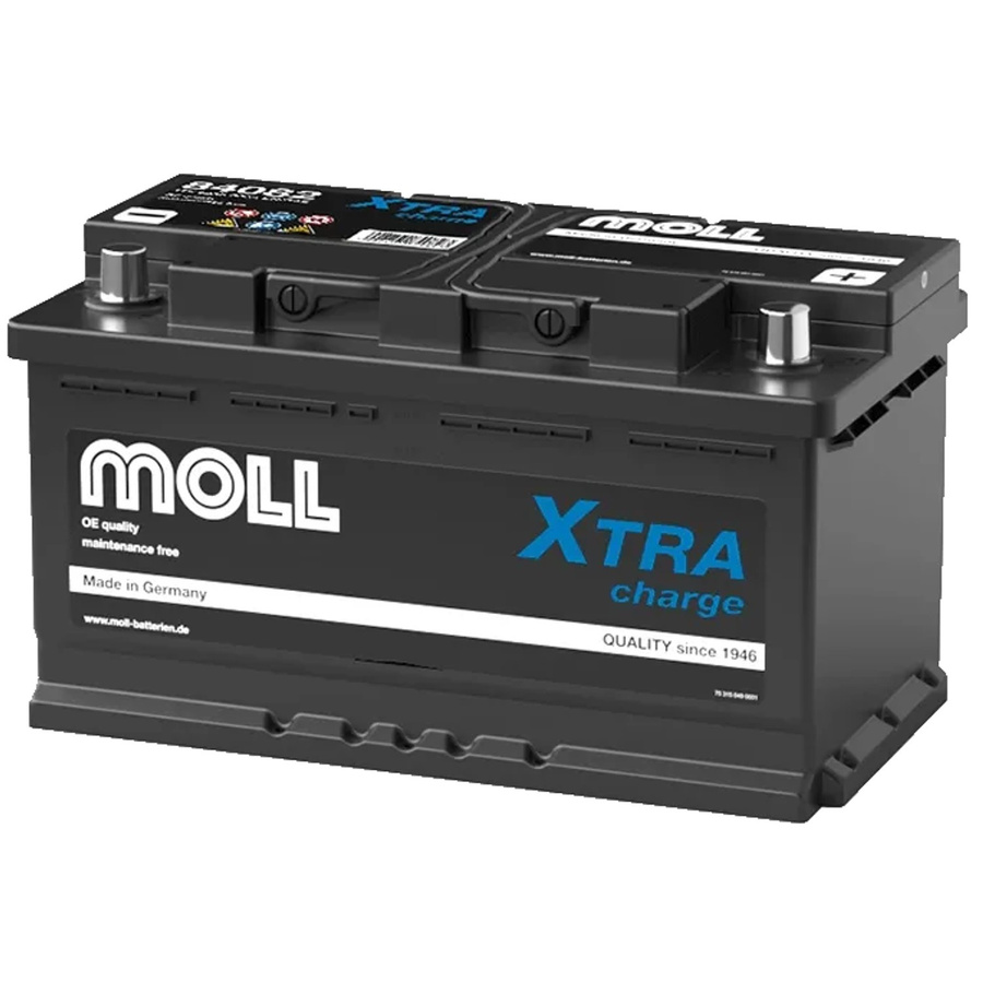MOLL Xtra Charge Starterbatterie 12V 82Ah 800A Schwarz - Bild 2