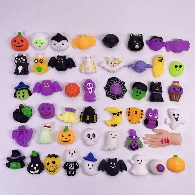 Binchi Outdoor Equipment Halloween Kürbis Quetschspielzeug, 10-teiliges Set - Bild 1