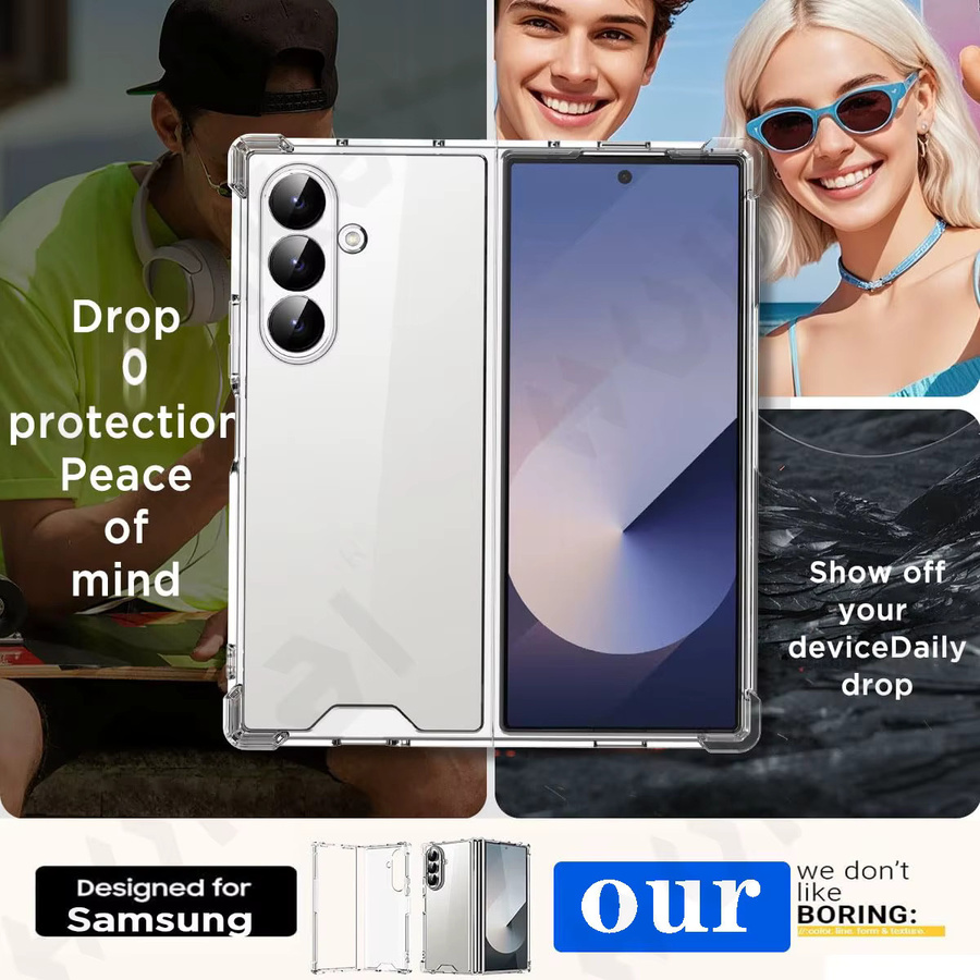 Stoßfeste MagSafe Schutzhülle für Samsung Galaxy Z Fold (kompatibel mit Fold 8, 7, 6, 5, 4, 3) aus transparentem TPU Silikon - Bild 6