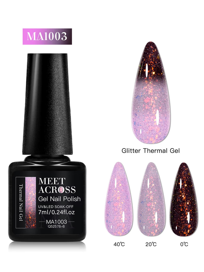 Meet Across Aurora Thermo-Nagellack Gel, lila, glänzend, 7 ml - Bild 5