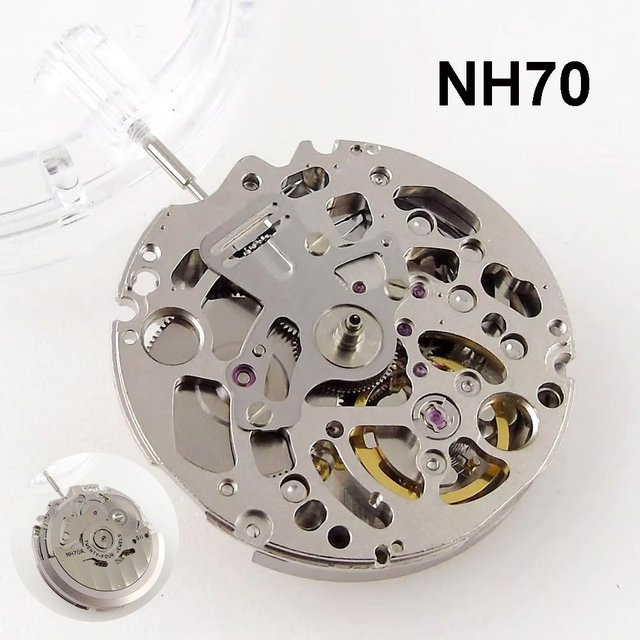 Tandorio Armbanduhr, Automatik, Edelstahl, Silber, NH70 Skelettuhrwerk - Bild 1