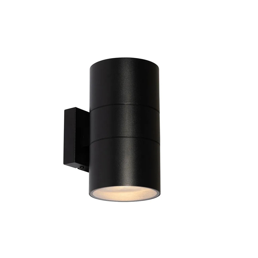 QAZQA Professional Außenwandleuchte Schwarz aus Aluminium und Glas, 2-flammig Up-Down Licht, IP44, GU10 - Bild 2