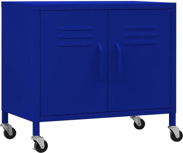 vidaXL Lagerschrank aus Stahl in Blau mit Regalböden und Schwenktüren B/T/H: 60 x 35 x 56 cm - Bild 1