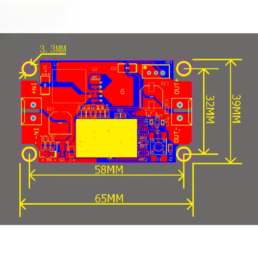XL6009 Einstellbares DC-DC Boost-Modul Step-Up-Stromversorgungsmodul mit Digitalanzeige Blau - Bild 2
