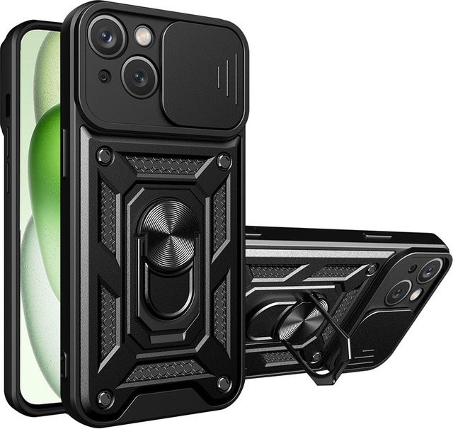 Techsuit CamShield Schutzhülle für Apple iPhone 15 Plus, Schwarz - Bild 1