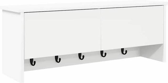 vidaXL Wandmontierter Nachttisch in Weiß, minimalistisches Design aus MDF, B/T/H: 80 x 20 x 30 cm - Bild 1