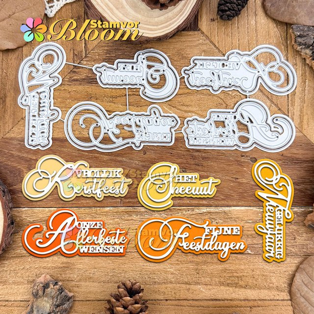 Dekorative Metall Stanzformen für Scrapbooking in Silber - Bild 1