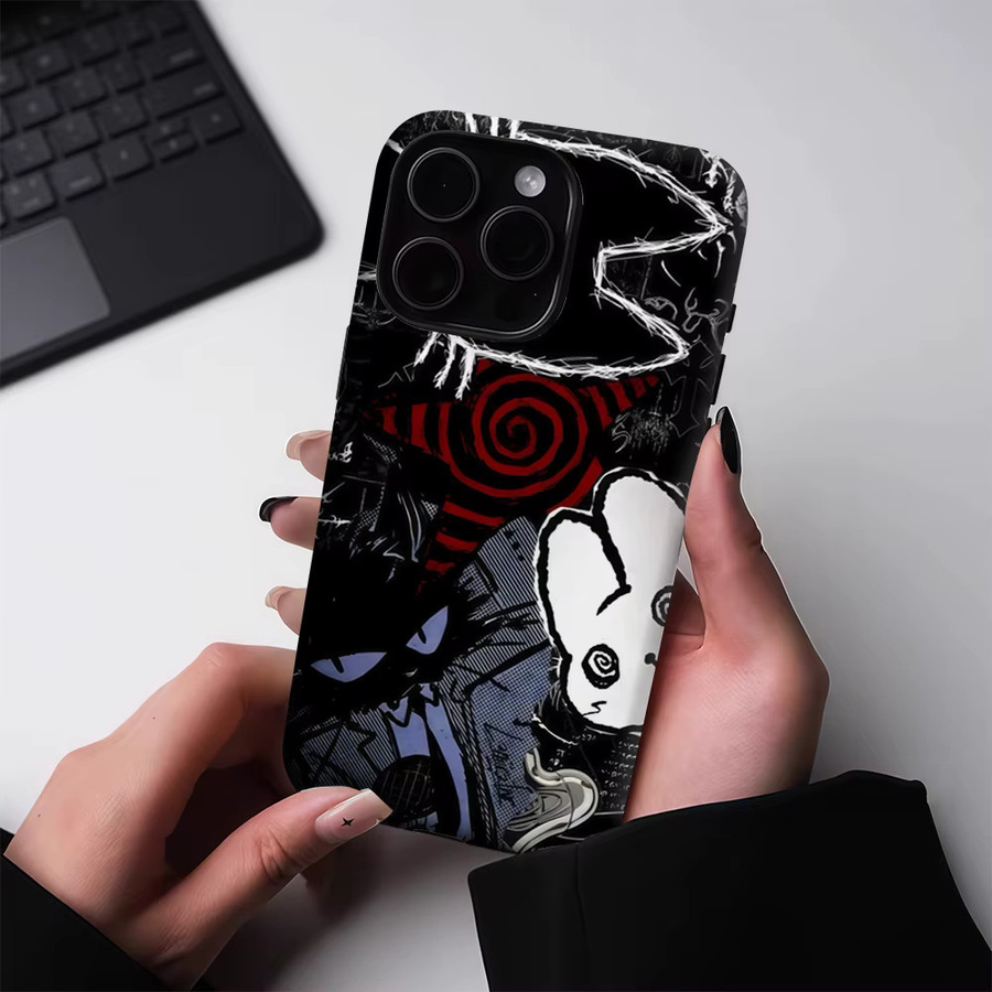 Gotische Dunkelkunst-Collage Handyhülle für Apple iPhone 17 16 15 14 13 Pro Max Plus, robuste Einzel- und Doppelschicht-Schutzhülle, Mehrfarbig - Bild 4