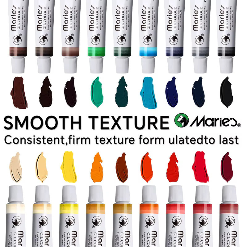 Marie's Künstler-Ölfarben-Set mit 24 Farben in Multicolour, 12 ml pro Tube für Leinwand, Papier und Basteln - Bild 3