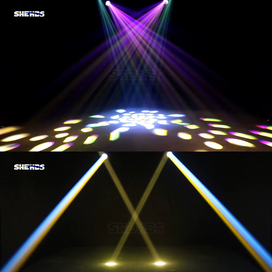 SHEHDS Moving Head Licht 275W mit Doppelprisma und DMX512, RGB Effektstrahler in Schwarz - Bild 4