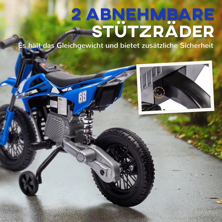 AIYAPLAY Kinder Elektro-Motorrad mit Musik, Grün - Bild 5