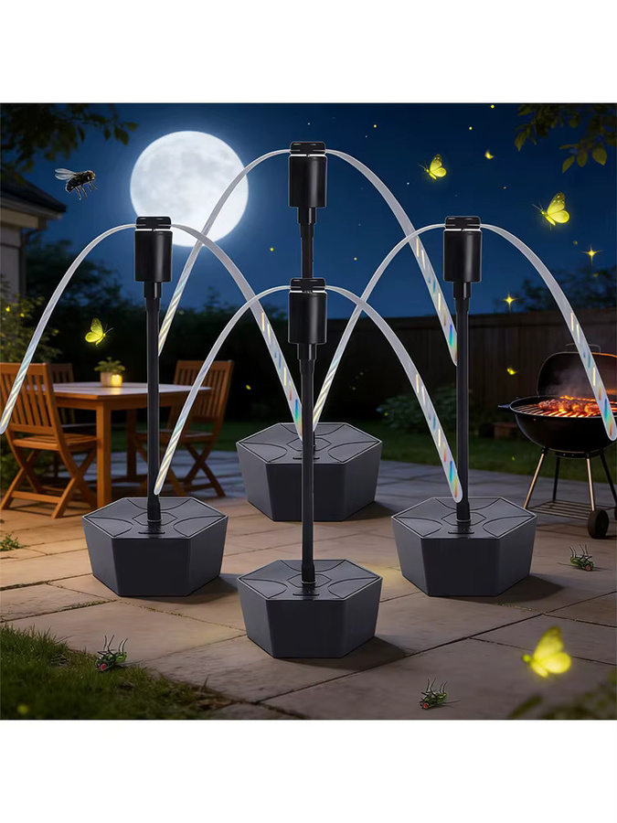 ARTOFUL Einziehbarer Fliegenabweisender Ventilator in Schwarz, USB wiederaufladbar und batteriebetrieben, B/T/H: 26,5 x 11,0 x 11,0 cm - Bild 7