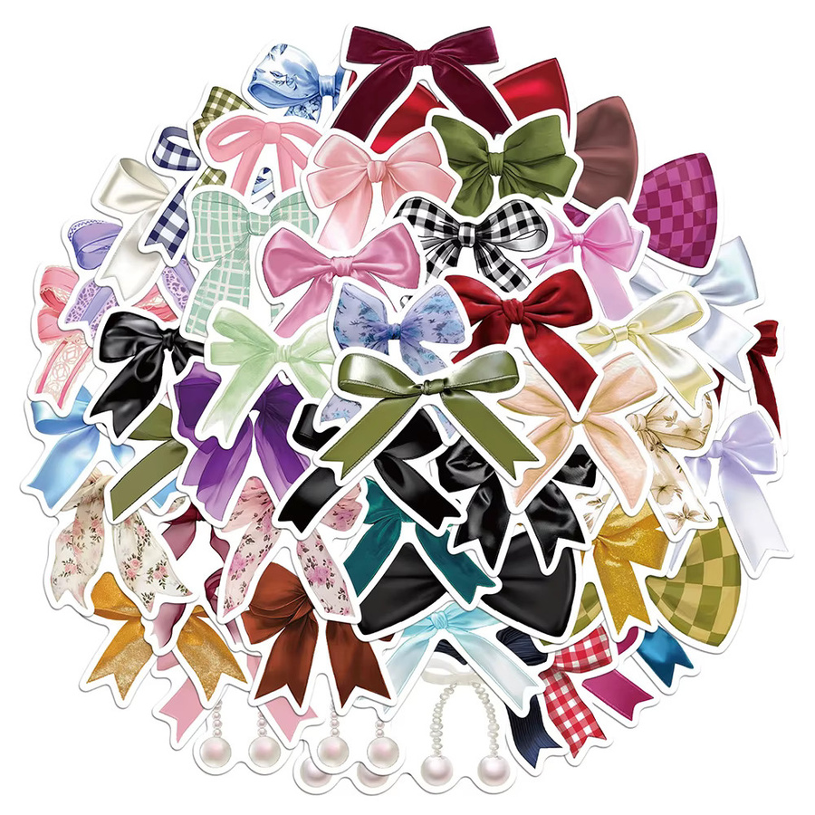 Rspctou Cartoon-Schleifen-Aufkleber, multicolor, 10-teiliges Set - Bild 2
