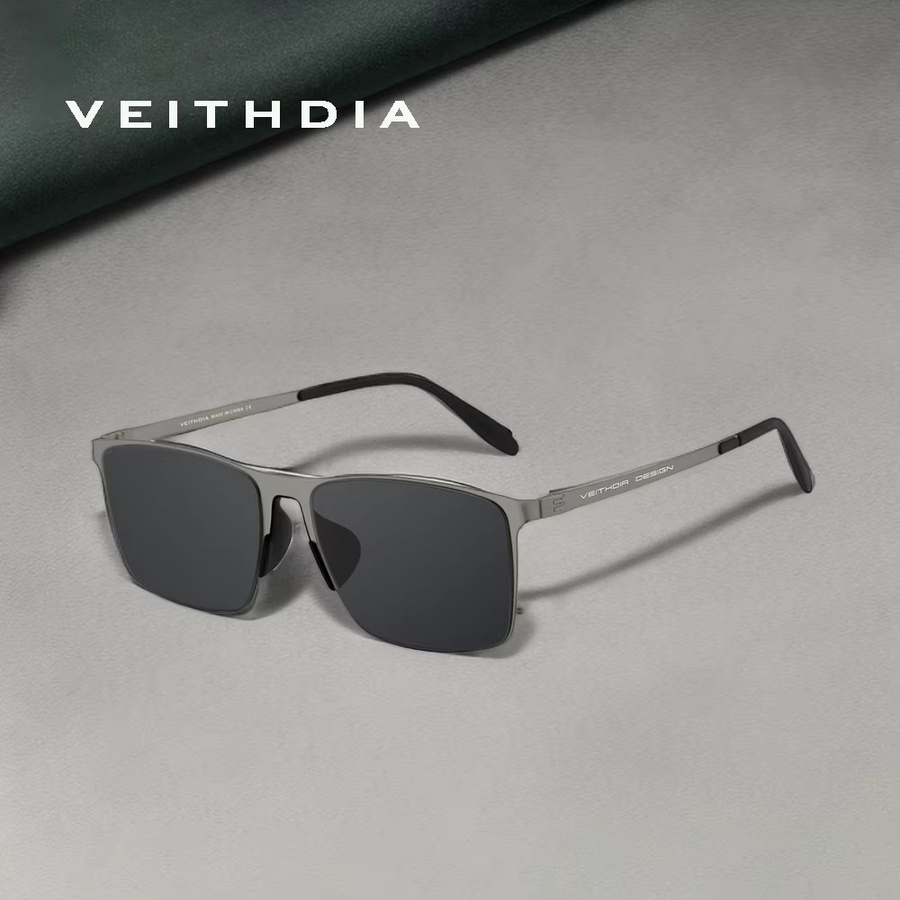 VEITHDIA FAV82120 Sonnenbrille, Vollrand, Edelstahl, Unisex, polarisiert - Bild 2