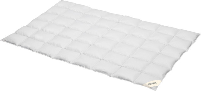 Decoper Daunendecke Weiß B/L: 155 x 220 cm mit 90% Daunen und 10% Federn sowie Baumwollbezug - Bild 1