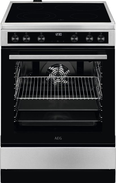 AEG Elektroherd CCB644BGBM in Edelstahl mit Glaskeramik-Kochfeld, Farbe Silber, B/T/H: 59,6 x 60,0 x 85,0 cm, 73 l Volumen - Bild 1