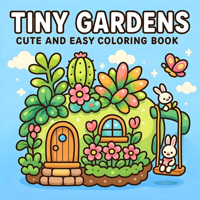 TINY GARDENS Malbuch für Erwachsene, ab 14 Jahre - Bild 1