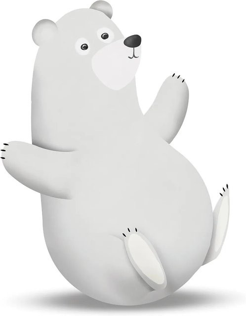 Komar Wandbild Cute Animal Polar Bear in Weiß, B: 50 cm, H: 70 cm - Bild 1