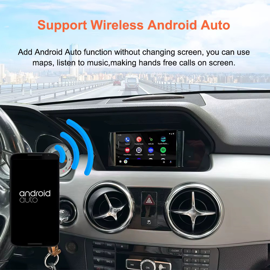 Bonroad Wireless CarPlay und Android Auto Upgrade Modul für Mercedes Benz GLK X204 und C-Klasse W204 NTG 4.5 System in Schwarz - Bild 6