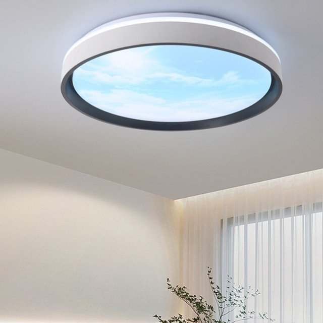 HomeLover Moderne LED Deckenleuchte in Blau und Weiß für Schlafzimmer, Wohnzimmer, Badezimmer und Arbeitszimmer - Bild 1