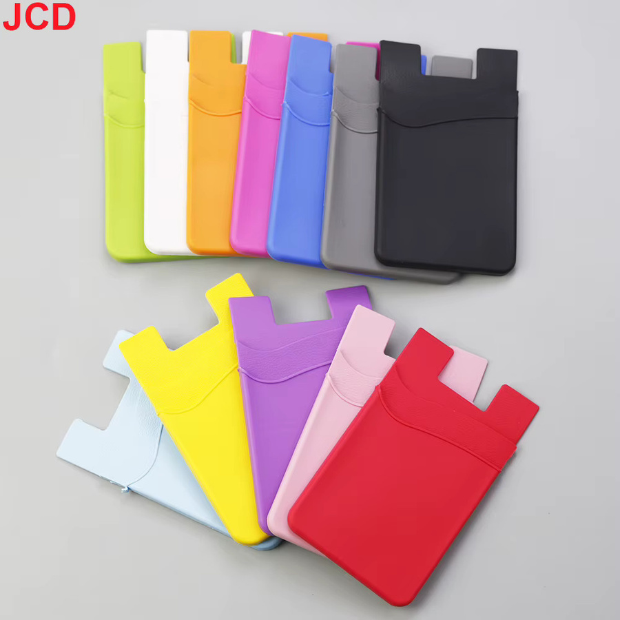 JCD Silikon Handy Brieftasche mit selbstklebendem Kartenhalter für Kreditkarten in Rot und Multicolour - Bild 2
