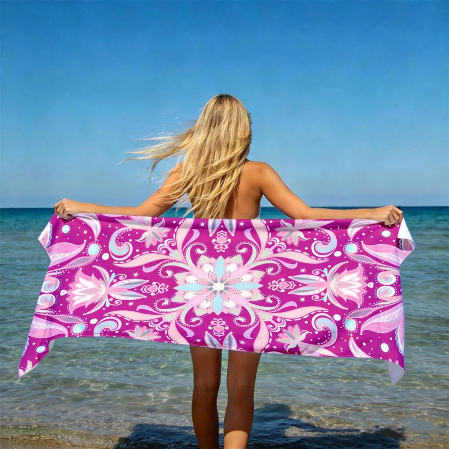 Luxus-Strandtuch aus leichter Mikrofaser für Camping und Pool, Breite: 30 cm, Höhe: 60 cm - Bild 2
