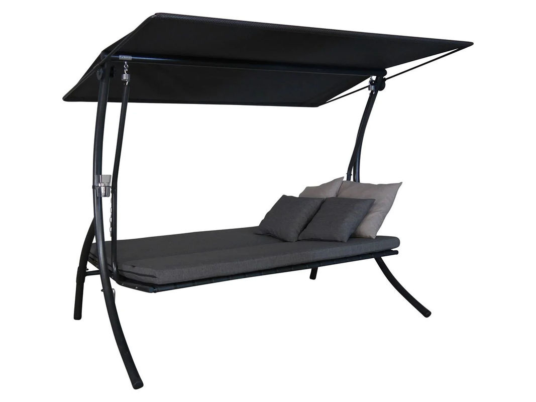 Angerer Hollywoodschaukel Motion Smart 3-Sitzer in Grau mit Auflagen und Sonnendach - Bild 2
