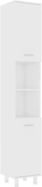 vidaXL Badezimmerschrank Weiß aus Holzwerkstoff B/T/H: 30 x 30 x 179 cm - Bild 1