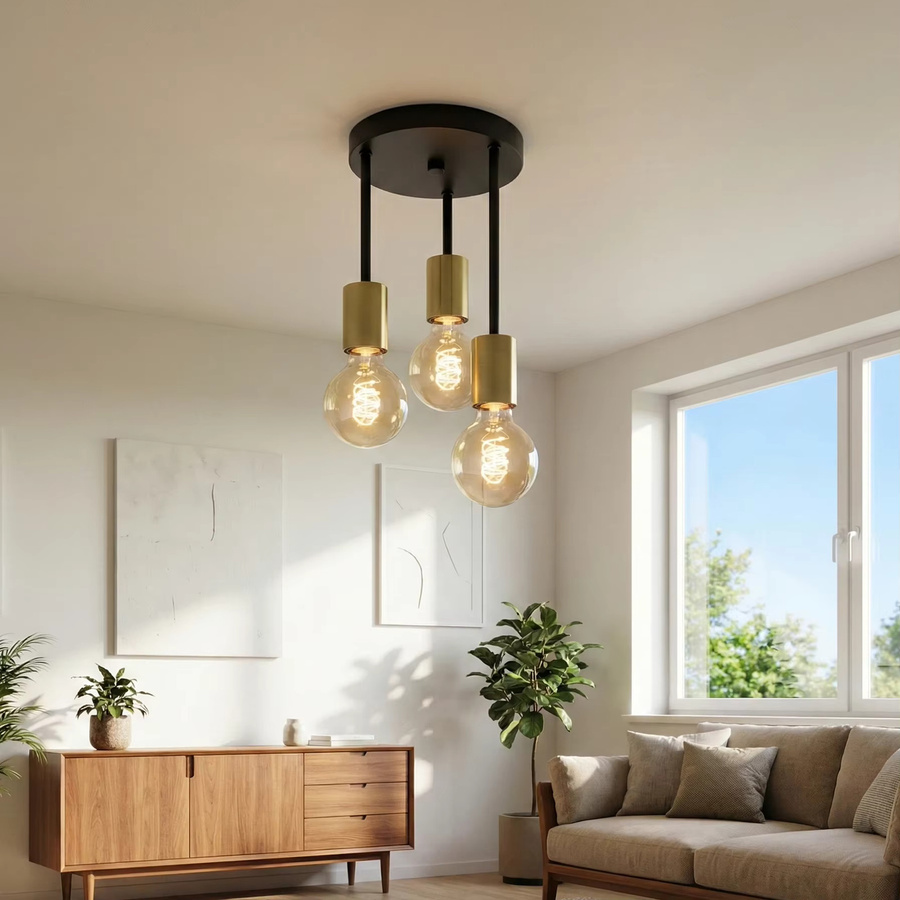 TRAZOS Moderne Sputnik LED-Deckenleuchte im Vintage-Design aus Metall mit warmweißem Licht - Bild 2