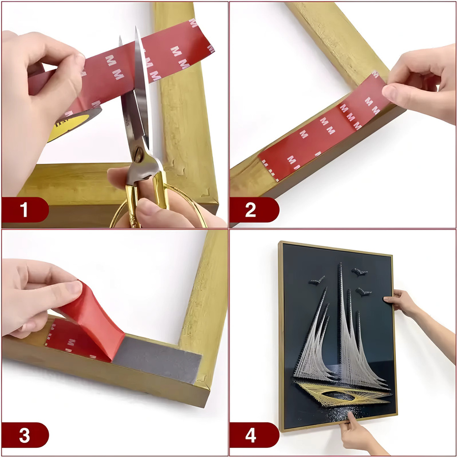Superstarkes doppelseitiges Acrylschaum-Klebeband in Rot, wasserdicht und hitzebeständig für Auto-Aufkleber und Hochleistungsanwendungen - Bild 6